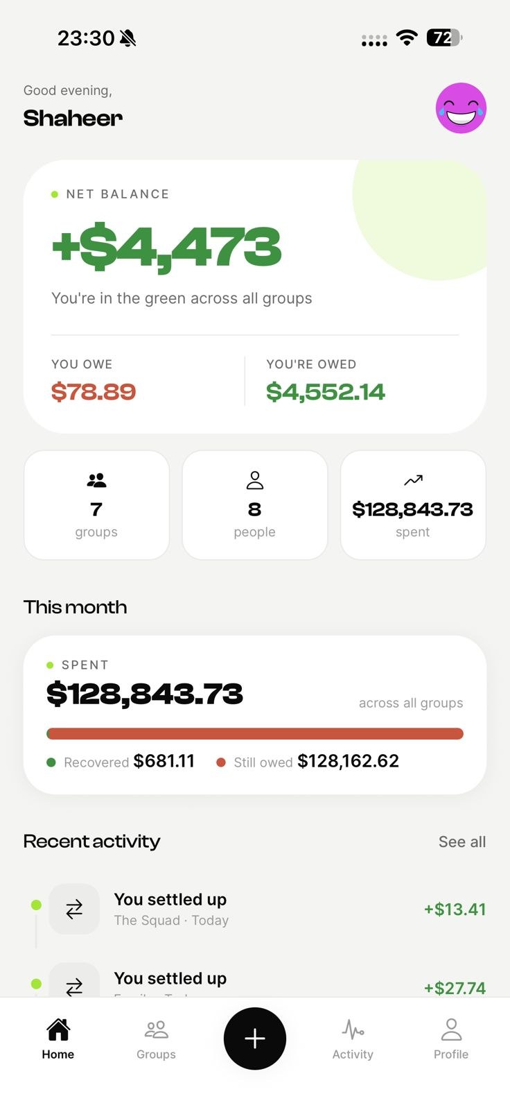EconoGlance — a Settle Up alternative