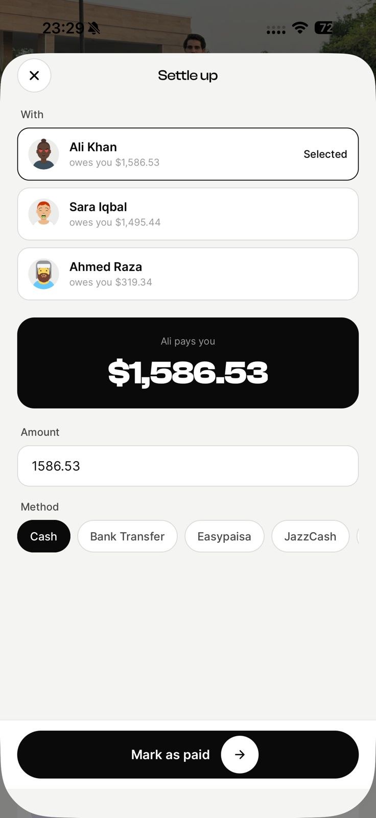 See who has paid